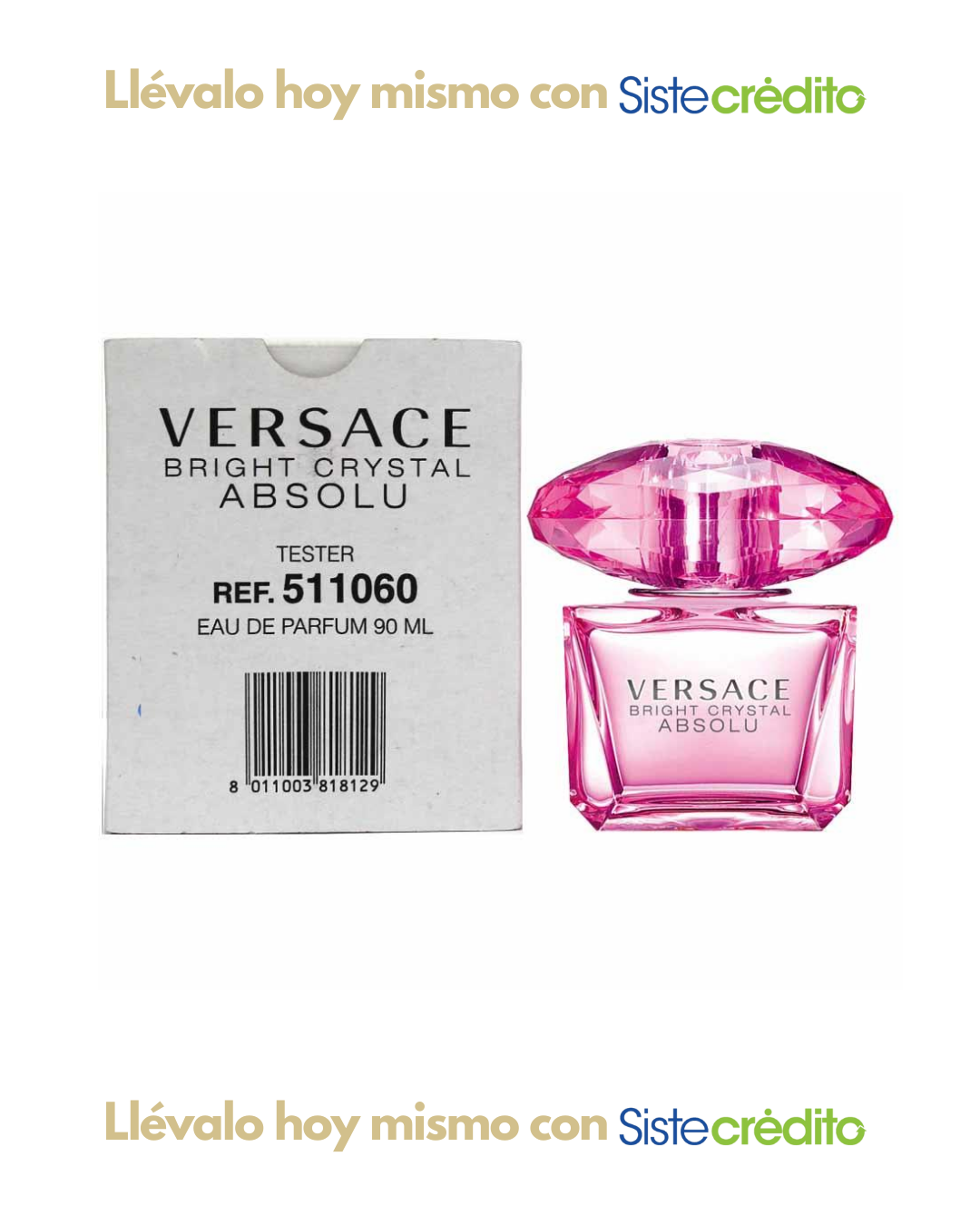 TESTER VERSACE BRIGHT CRYSTAL ABSOLU DAMA