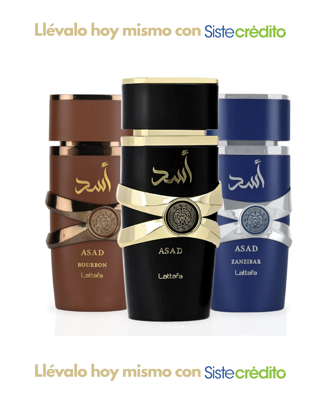 COMBO X3 DECANTS 10ML ASAD, ASAD ZANZIBAR Y ASAD BOURBON